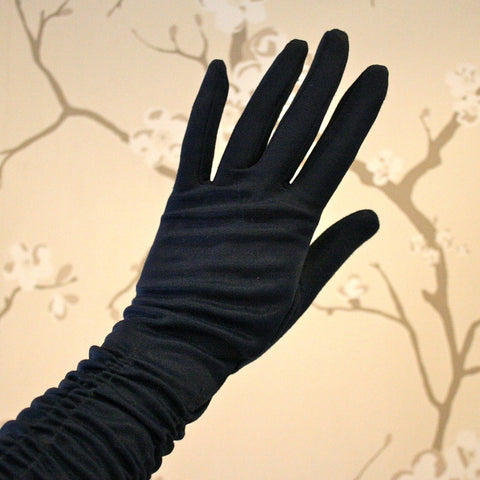 Picture of Electric blue ruched gloves