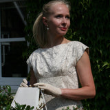 Picture of Cream 1950s wiggle dress